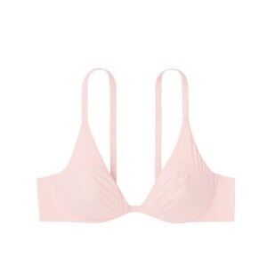 Victoria’s Secret Incredible Unlined Plunge Bra 38DD Pink Smooth NWT